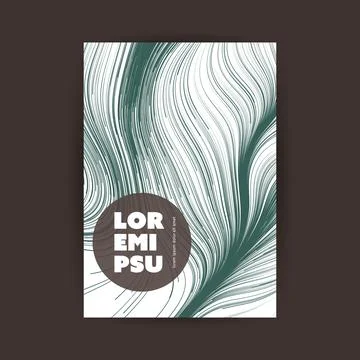 Green Moving, Flowing Stream of Particles in Curving, Wavy Lines - Digitall.. 스톡 일러스트