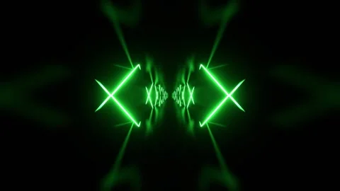 Green Moving Neon Lines Abstract Geometric Pattern Background VJ Loop in 4K Stock Footage 344102139
