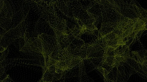 Green moving particles dark background Stock Footage 296096585