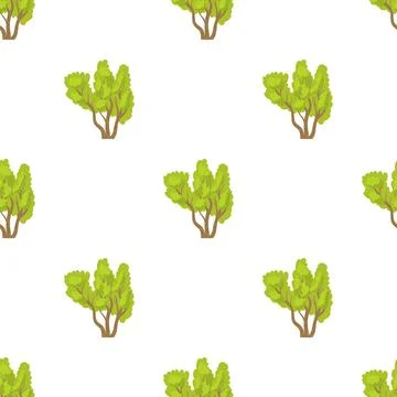 Green multi stemmed tree pattern seamless vector イラスト素材
