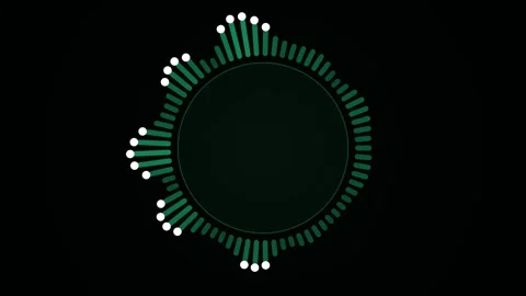 Green music visualizer. Seamless loop. Stock Footage 341422229