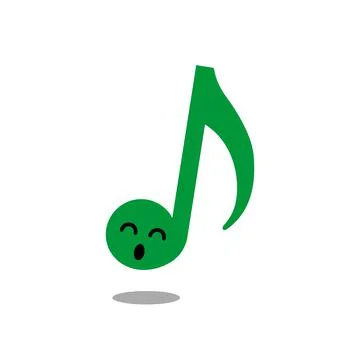 Green musical note Stock Illustration