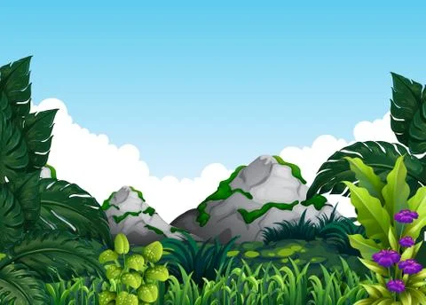 A green natural template Illustrazione stock