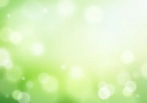 Green nature background with soft bokeh lights vibrant spring foliage abstr.. Stock Illustration