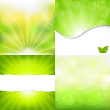 Green nature backgrounds Stock Illustration