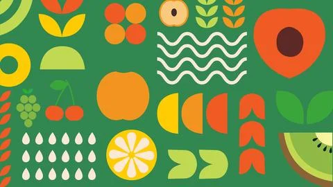 Green Nature Elements Background Stock Illustration