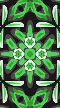 Green nature inspired geometric pattern for ecological brand identity. Stock Illustration