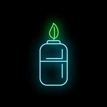 Green nature leaf growing from glowing battery Stock Illustration