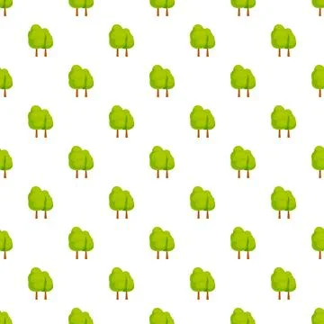 Green nature tree seamless pattern background design Stockillustratie