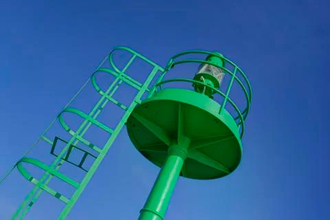 Green Navigation Buoy Stock Photos
