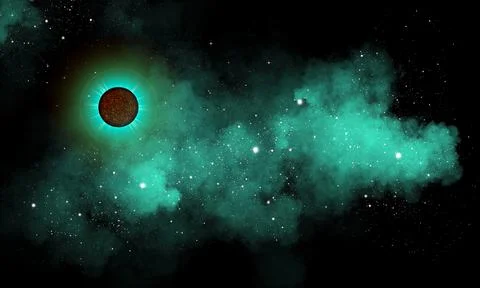 Green Nebula Stock Illustration