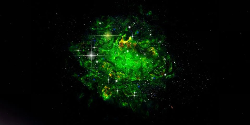 Green Nebula Stock Illustration