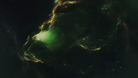 A green nebula somewhere in space Stock-Footage 240427246