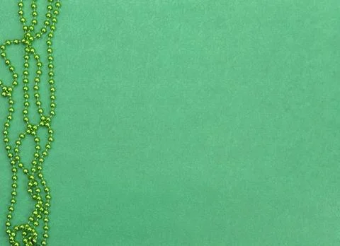 Green necklace preparing for St Patrick day Stock Photos
