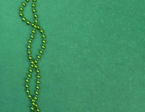 Green necklace preparing for St Patrick day Stock Photos