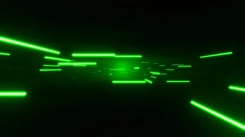 Green Neon Abstract SciFi Strobe Array Background VJ Loop in 4K Stock Footage 334718873