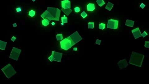 Green Neon Blue Technology Background 3D Square Light Pattern 스톡 동영상 339341606