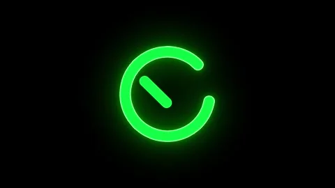 Green neon check mark icon animation showing progress completion and success. Stock Footage 334906394