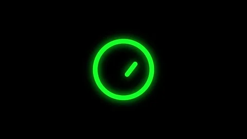 Green Neon Checkmark Animation on Black Background Video stock 343951889