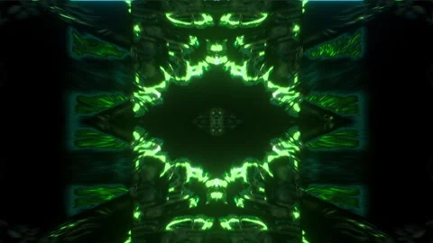 Green Neon Circular Core Stock Footage 326718447