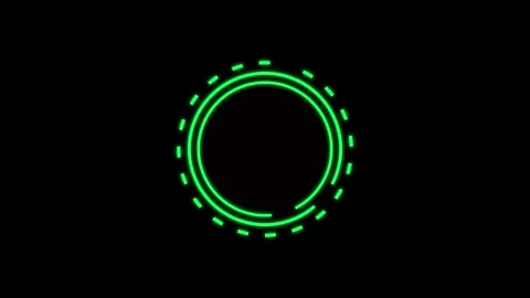 Green neon circular loading or progress indicator on animation black backgr.. Vídeos de archivo 321454583