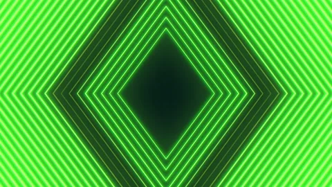 Green neon diamond pattern on black gradient Stock Footage 221457870