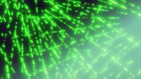 Green neon digital grid background with glowing particle network lines Stock Footage 339602814