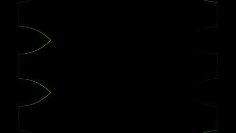 Green Neon Frame on Black Background Stock Footage 284391192