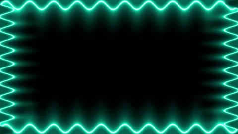 Green Neon Frame Stock Footage 284403017