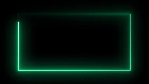 Green Neon Frame Glowing Animation Stock Footage 310615531