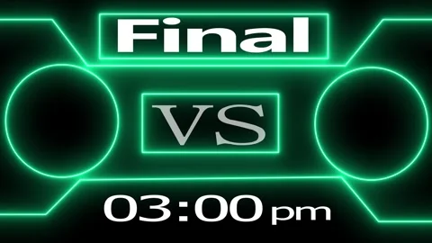 Green neon gaming versus screen graphic. 库存影片 331897506