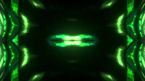 Green Neon Glitch Columns Vertical Symmetry Stock Footage 326723031