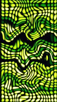 Green neon glowing wavy optical illusion abstract texture Stock Illustration