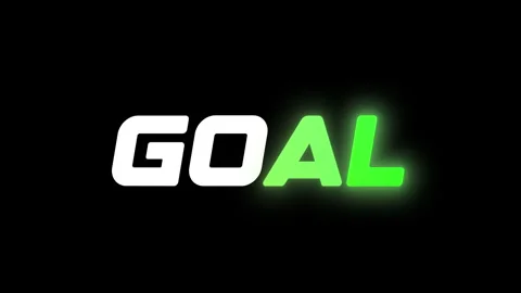 Green Neon Goal Text Animation Green Screen Template 스톡 동영상 337065083