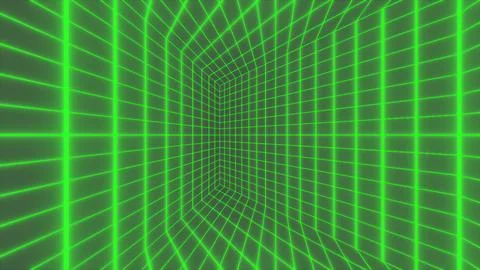 Green neon grid Stock Illustration