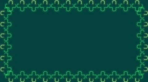 Green neon horizontal Stock Footage 306002818