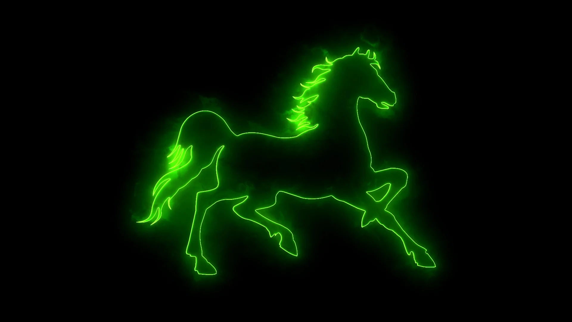 neon horse wallpaper