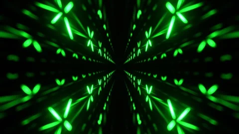 Green Neon Laser Motion in Infinity Background VJ Loop in 4K Stock Footage 334718694