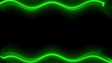 Green Neon Light Frame Stock Footage 284400741