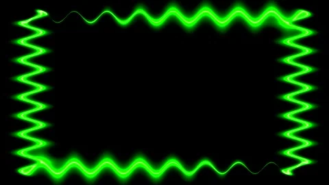 Green Neon Light Frame Stock Footage 284403096