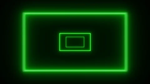 Green neon light frame video loop Stock Footage 124002769