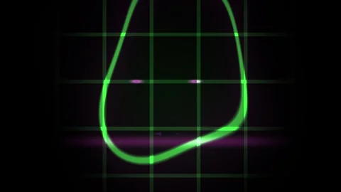 Green neon light grid pattern display. Stock Footage 340034060