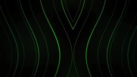 Green neon light lines on black background. Vidéo 337515169