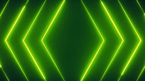 Green neon light lines moving abstract background loop motion Stock Footage 327500227