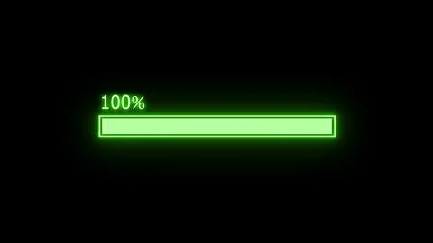 Green neon light loading 100 イラスト素材