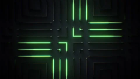Green Neon Light Strips Stock-Footage 273306253