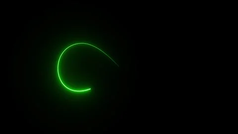 Green neon light tracing an infinity symbol path on dark, technology, futuristic Stock Footage 335275055