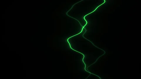Green neon light trail animation sequence. Stock Footage 335113027