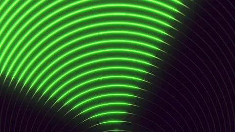 Green neon lines pattern on black gradient Stock Footage 221457654