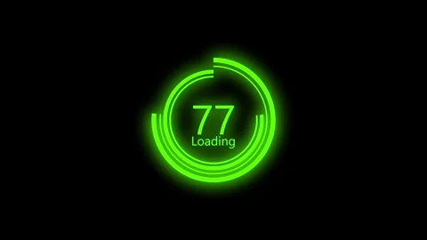 Green neon loading circle animation 68 p... | Stock Video | Pond5